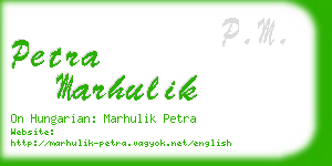 petra marhulik business card